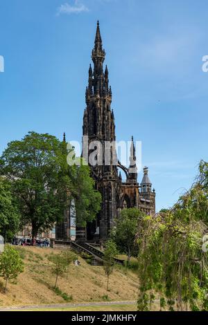 The Scott Monument, Princes Street, Édimbourg, Mid-Lothian, Écosse Banque D'Images