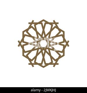 Élégant motif ornement doré Mandala Gold Luxury Vector Illustration de Vecteur