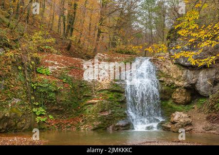 Chutes d'eau de Rufabrigo Creek, Adygea, Russie Banque D'Images