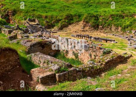 Ruines antiques de Sparta, Péloponnèse, Grèce Banque D'Images