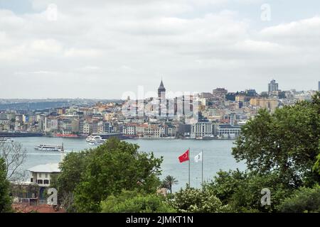 Beyoglu, Istanbul, Turquie: Panorama Beyoğlu. Beyoğlu est un quartier du côté européen de İstanbul Banque D'Images