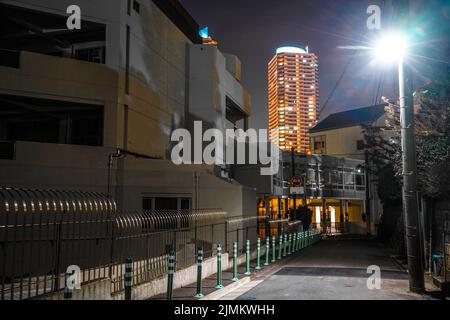 De Kanagawa-ku, vue nocturne de Yokohama-shi Banque D'Images