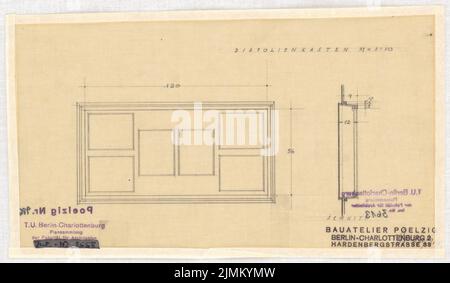 Poelzig Hans (1869-1936), Babylone Lichtpielhaus am Bülowplatz (Scheunenviertel), Berlin (1928-1929) : bloc 14, Diafolia Box 1:10. Crayon sur transparent, 17,1 x 29,3 cm (y compris les bords de numérisation) Banque D'Images