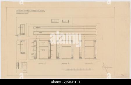 Poelzig Hans (1869-1936), studio de son, Berlin-Gatow (1930): EXEMPLE (variante). Crayon sur transparent, 53,1 x 88 cm (y compris les bords de numérisation) Banque D'Images