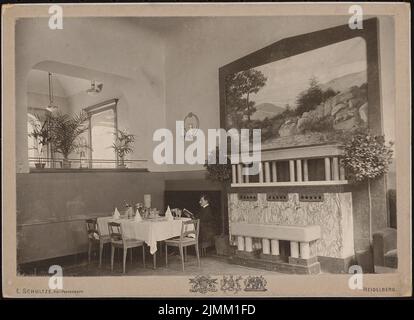 Wolkenstein San Micheli (1873-1910), Arthur, Heidelberg (1904-1905) : intérieur. Photo sur carton, 13,2 x 18,2 cm (y compris les bords de numérisation) Banque D'Images