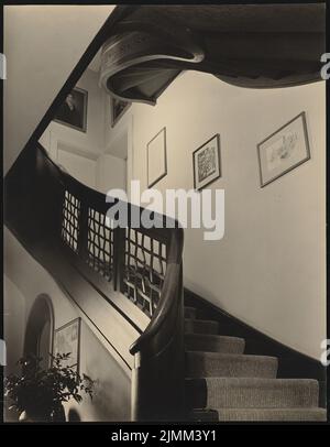 Poelzig Hans (1869-1936), immeuble résidentiel Fritz Steinert, Krefeld (sans année) : vue sur l'escalier. Photo sur papier, 60,8 x 47,3 cm (bords de numérisation inclus) Banque D'Images