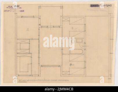 Poelzig Hans (1869-1936), la maison de culture (1931-1932): Plan d'étage. Crayon sur transparent, 22,9 x 31,1 cm (y compris les bords de numérisation) Banque D'Images