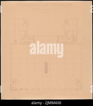 Falck, Georg, grand magasin Tietz à Breslau (1 octobre 1929): Plan d'étage 1: 100. Crayon de couleur sur une cassure du papier, 101,7 x 94,3 cm (y compris les bords de numérisation) Banque D'Images