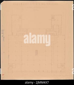 Falck, Georg, grand magasin Tietz à Breslau (02.10.1929): Plan d'étage 4: 100. Crayon de couleur sur une cassure du papier, 102 x 94,1 cm (y compris les bords de numérisation) Banque D'Images