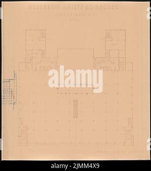 Falck, Georg, grand magasin Tietz à Breslau (04.10.1929): Plan d'étage 1: 100. Crayon de couleur sur une cassure du papier, 101,9 x 95,8 cm (y compris les bords de numérisation) Banque D'Images