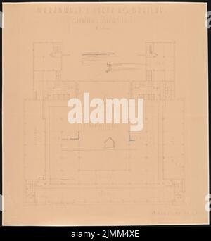 Falck, Georg, grand magasin Tietz à Breslau (02.10.1929): Plan d'étage 1: 100. Crayon et crayon de couleur sur une cassure du papier, 101,9 x 94,8 cm (y compris les bords de numérisation) Banque D'Images