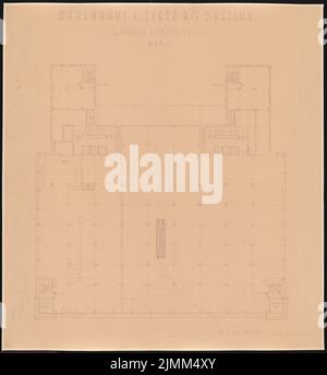 Falck, Georg, grand magasin Tietz à Breslau (30 septembre 1929): Plan d'étage 1: 100. Crayon sur le papier, 102,1 x 94,7 cm (y compris les bords de numérisation) Banque D'Images