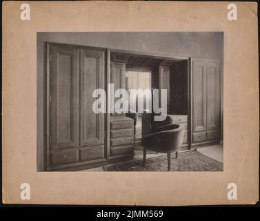 Poelzig Hans (1869-1936), exposition artistique et commerciale 1904 à Wroclaw. Maison individuelle (1904): Mur dans la chambre. Photo sur carton, 36,9 x 46,4 cm (y compris les bords de numérisation) Banque D'Images