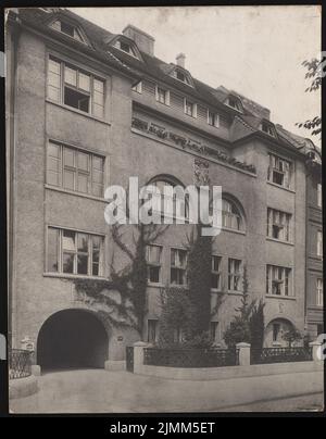 Poelzig Hans (1869-1936), groupe résidentiel Lauterbach à Wroclaw. Lauterbach immeuble résidentiel et commercial (1908): Partie de la vue sur la rue. Photo sur carton, 65,2 x 50,9 cm (y compris les bords de numérisation) Banque D'Images