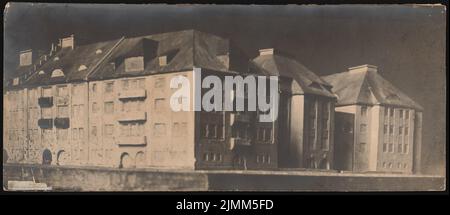 Poelzig Hans (1869-1936), groupe résidentiel Lauterbach à Breslau (1910): Vue type. Photo sur carton, 30,9 x 71,1 cm (y compris les bords de numérisation) Banque D'Images