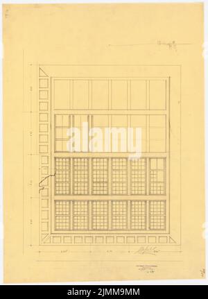 Messel Alfred (1853-1909), bâtiment administratif de l'AEG (Allgemeine Elektrizitätsgesellschaft) à Berlin (24.03.1905), plafond, crayon sur transparent, tu UB Plan collection inv. N° 12184 Banque D'Images