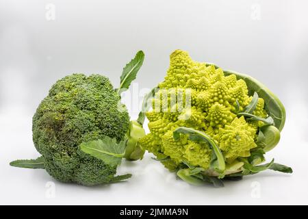 Gros plan sur le brocoli romanesco ou le chou-fleur romain Banque D'Images