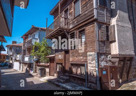 Sozopol ville, rues anciennes. Bulgarie Banque D'Images