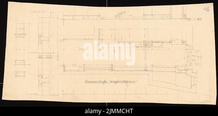 Messel Alfred (1853-1909), immeuble d'appartements et de commerces, Berlin (1893), passage dans le bâtiment avant: Plan d'étage, crayon sur papier, tu UB Plan collection inv. N° 12877 Banque D'Images