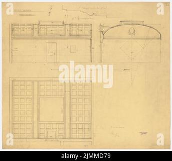 Messel Alfred (1853-1909), immeuble résidentiel Dr. E. Simon, Berlin. Stall (30 septembre 1902), plafond stable, crayon sur transparent, tu UB Plan collection inv. N° 13056 Banque D'Images