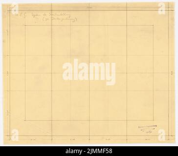 Messel Alfred (1853-1909), bâtiment administratif de l'AEG (Allgemeine Elektrizitätsgesellschaft) à Berlin. (?) (1905-1907), système de positionnement de colonne, crayon sur transparent, tu UB Plan collection inv. N° 18150 Banque D'Images