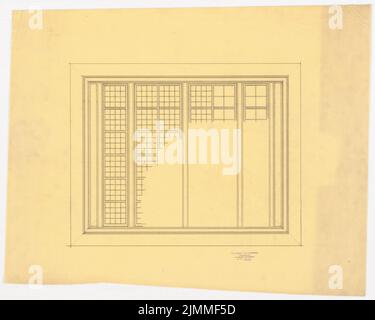 Messel Alfred (1853-1909), bâtiment administratif de l'AEG (Allgemeine Elektrizitätsgesellschaft) à Berlin. (?) (1905-1907), vue de la fenêtre, crayon sur transparent, tu UB Plan collection inv. N° 18151 Banque D'Images