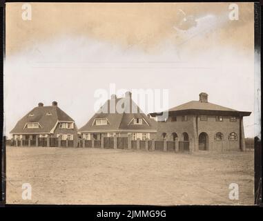 Poelzig Hans (1869-1936), usine de produits chimiques, Luban (1910-1910): Maisons des travailleurs, vue extérieure. Photo sur papier, 24,8 x 31,5 cm (bords de numérisation inclus) Banque D'Images