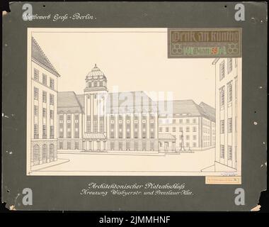 Brix & Genzmer, concours Groß-Berlin 1910. Encre sur papier, 49 x 62,1 cm (y compris les bords de numérisation) Banque D'Images