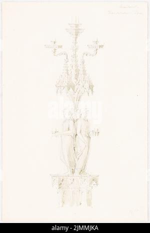 Persius Reinhold (1835-1912), Cathédrale de Milan. Kandelaber (09.08.1860): Vue. Crayon aquarelle sur papier, 26,2 x 17,7 cm (y compris les bords de numérisation) Banque D'Images