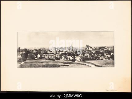 DIMM Ludwig (1849-1928), cathédrale de Freiberg (sans dat.) : vue sur la cathédrale avec panorama sur la ville. Impression photo sur carton, 44,9 x 64,2 cm (y compris les bords de numérisation) Banque D'Images