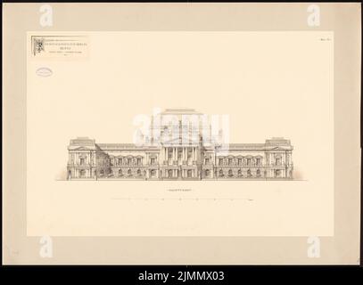 Hoßfeld & Hinckeldeyn, Reichstag, Berlin (sans date) : façade principale. Tuche aquarelle sur la boîte, 77,2 x 104,8 cm (y compris les bords de numérisation) Banque D'Images