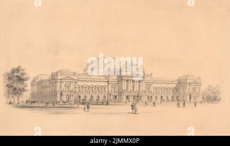 Hoßfeld & Hinckeldeyn, Reichstag, Berlin (sans dat.) : vue en perspective. Tuche aquarelle sur la boîte, 48 x 81,3 cm (y compris les bords de numérisation) Banque D'Images