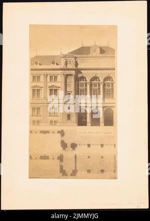 Lange Ludwig (1808-1868), hôtel de ville de Mayence (1864 (?)) : détails de la façade principale. Photo sur papier, 48,5 x 34,5 cm (bords de numérisation inclus) Banque D'Images