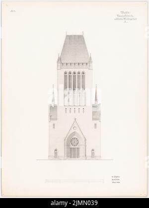 Löffler Wilhelm (né en 1850), église (05,1920) : vue sur l'entrée. Crayon sur carton, 67,7 x 51,2 cm (y compris les bords de numérisation) Banque D'Images