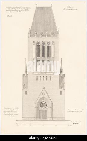 Löffler Wilhelm (né en 1850), église (20 mars 1930): Vue. Crayon sur carton, 52,9 x 34,2 cm (y compris les bords de numérisation) Banque D'Images