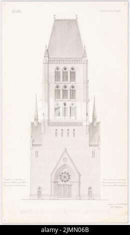 Löffler Wilhelm (né en 1850), église (08.10.1925): Vue. Crayon sur carton, 50,9 x 29,4 cm (y compris les bords de numérisation) Banque D'Images