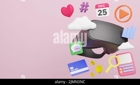 3D Metaverse Financial Life Technology innovation Banque D'Images