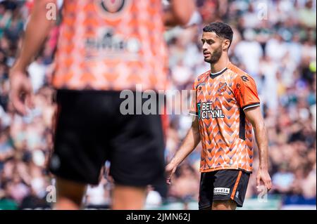 GRONINGEN - Benaissa Benamar du FC Volendam pendant le match néerlandais Eredivisiie entre le FC Groningen et le FC Volendam au stade Euroborg de 7 août 2022 à Groningen, pays-Bas. ANP COR LASKER Banque D'Images