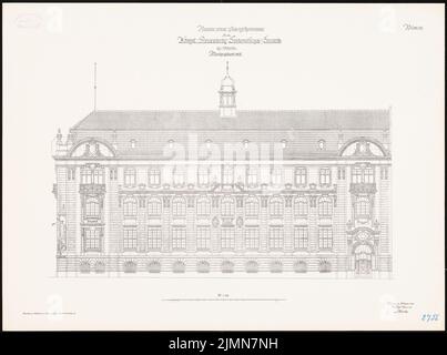 Kieschke Paul (1851-1905), sous-chaîne prussienne à Berlin (1901-1903): Markgrafenstr. 1 : 100. Lithographie, 51 x 68,5 cm (y compris les bords de balayage) Banque D'Images