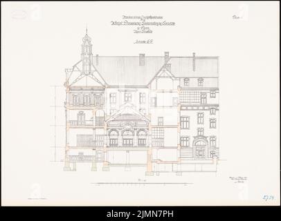 Kieschke Paul (1851-1905), traitement de la mer prussienne à Berlin (1901-1903) : coupe 1 : 100. Lithographie, 50,6 x 68,4 cm (y compris les bords de balayage) Banque D'Images