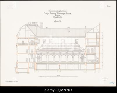 Kieschke Paul (1851-1905), traitement de la mer prussienne à Berlin (1901-1903) : coupe 1 : 100. Lithographie, 51 x 68,3 cm (y compris les bords de balayage) Banque D'Images