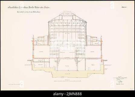 Fürstenau Eduard (1862-1938), Opéra d'Etat de Berlin. Conversion (1926-1928): Section 1: 100. Lithographie, 72,9 x 108,7 cm (y compris les bords de balayage) Banque D'Images