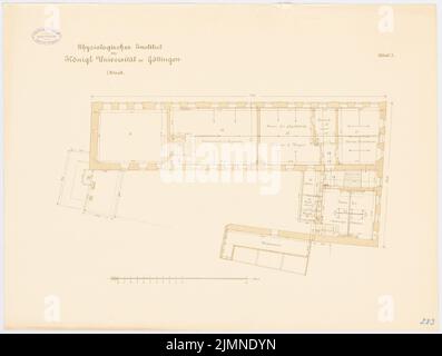 Architecte inconnu, 2nd Institut physiologique de l'Université de Göttingen (sans dat.): Plan d'étage étage étage 1: 100. Lithographie, 52,1 x 69 cm (y compris les bords de balayage) Banque D'Images