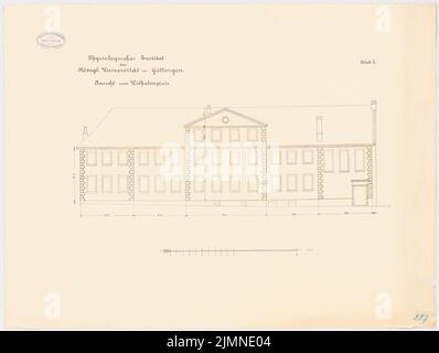 Architecte inconnu, 2nd Institut physiologique de l'Université de Göttingen (sans dat.): 1 supérieur: 100. Lithographie, 51,8 x 68,7 cm (y compris les bords de balayage) Banque D'Images