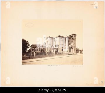 Lucae Richard (1829-1877), Villa Henschel, Kassel (1868-1868): Vue perspective. Photo sur papier, 47 x 56,3 cm (bords de numérisation inclus) Banque D'Images