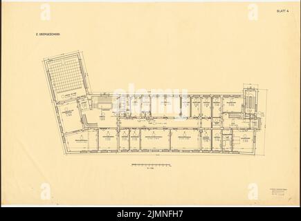 Weißgerber Otto, Université technique de Berlin-Charlottenburg. Heinrich Hertz Institute for vibration Research (1928): Plan d'étage 1: 100. Encre sur transparent, 59,6 x 86,5 cm (y compris les bords de numérisation) Banque D'Images