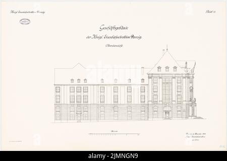 Architecte inconnu, direction ferroviaire à Gdansk (12,1914): N vue 1: 100. Lithographie, 65,8 x 98,8 cm (y compris les bords de balayage) Banque D'Images