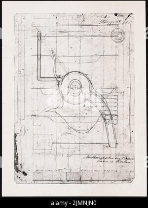 Lenné Peter (1789-1866), Bassinplatz à Potsdam (sans année) : Höhenplan. Photo, 46,1 x 34,5 cm (y compris les bords de numérisation) Banque D'Images