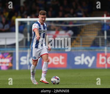 Euan Murray de Hartlepool s'est Uni lors du match de la Sky Bet League 2 entre Hartlepool United et AFC Wimbledon à Victoria Park, Hartlepool, le samedi 6th août 2022. (Crédit : Mark Fletcher | INFORMATIONS MI) Banque D'Images