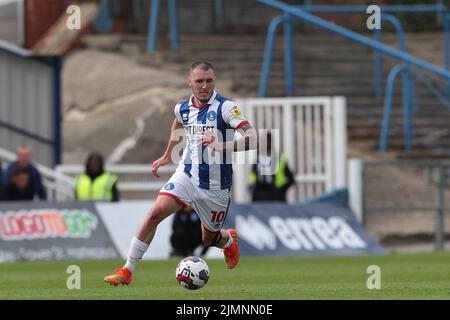 Callum Cooke, de Hartlepool, a Uni pendant le match de la Sky Bet League 2 entre Hartlepool United et AFC Wimbledon à Victoria Park, Hartlepool, le samedi 6th août 2022. (Crédit : Mark Fletcher | INFORMATIONS MI) Banque D'Images